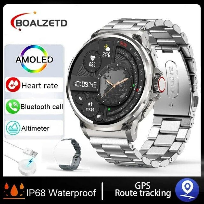 1.85" Ultra HD Smartwatch with GPS, Bluetooth Calling, and Health Monitoring - Ideal Gym Gift