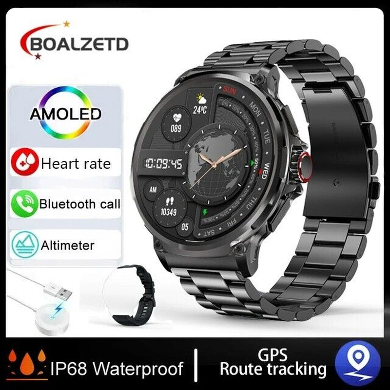 1.85" Ultra HD Smartwatch with GPS, Bluetooth Calling, and Health Monitoring - Ideal Gym Gift