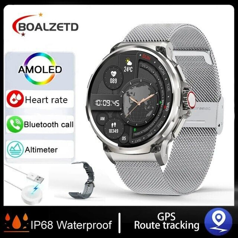1.85" Ultra HD Smartwatch with GPS, Bluetooth Calling, and Health Monitoring - Ideal Gym Gift