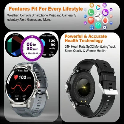 1.85" Ultra HD Smartwatch with GPS, Bluetooth Calling, and Health Monitoring - Ideal Gym Gift