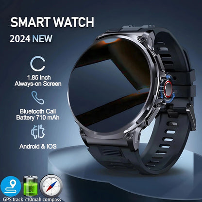 1.85" Ultra HD Smartwatch with GPS, Bluetooth Calling, and Health Monitoring - Ideal Gym Gift