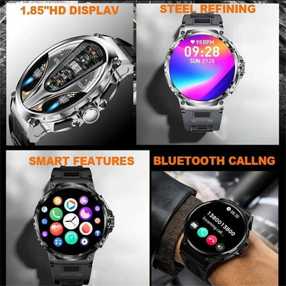 1.85" Ultra HD Smartwatch with GPS, Bluetooth Calling, and Health Monitoring - Ideal Gym Gift